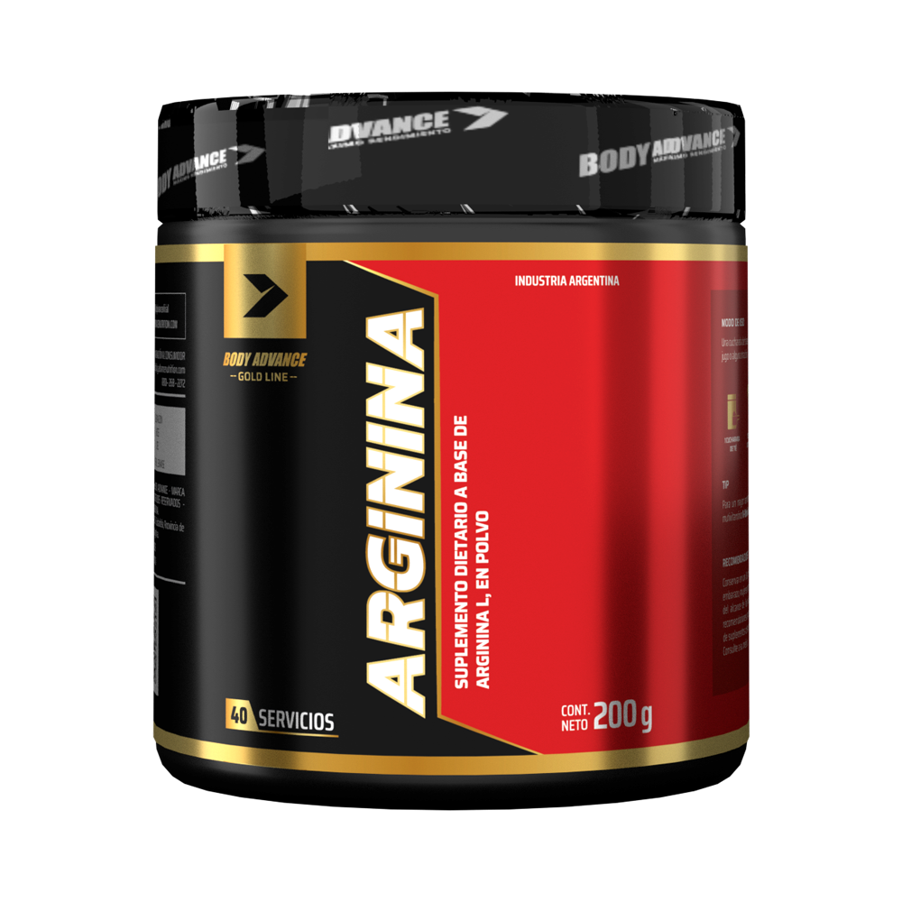 Arginina 200g de Body Advance - mejora el rendimiento deportivo y aumenta el flujo sanguíneo durante los entrenamientos