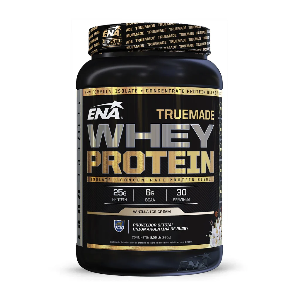 Whey Protein TrueMade de ENA - Proteína de suero de máxima pureza, ideal para recuperación muscular y aumento de energía.